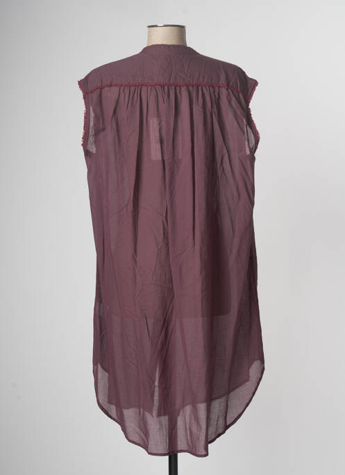 Tunique manches courtes légère et transparente rouge OTTOD'AME femme