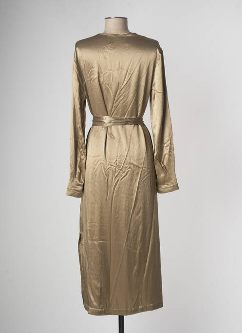 Robe mi-longue marron FLOOR pour femme