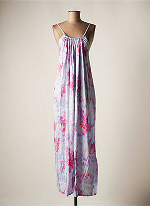 Robe longue coupe fluide fines bretelles bleu CHLOÉ STORA femme