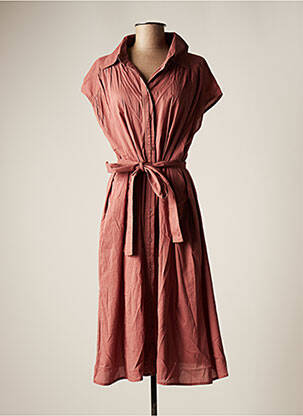 Robe mi-longue manches courtes manches courtes rose VALENTINE GAUTHIER femme