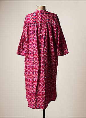 Robe mi-longue manches 3/4 manches 3/4 rose MKT STUDIO femme
