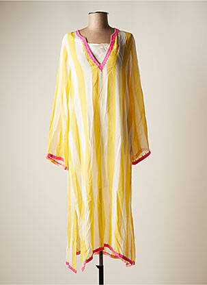 Robe de plage jaune ME369 pour femme