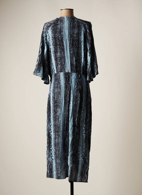 Robe mi-longue coupe fluide manches 3/4 bleu ESSENTIEL ANTWERP femme