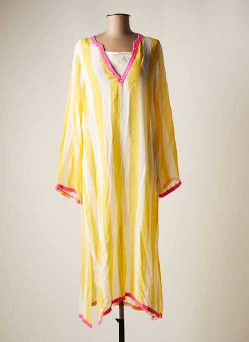 Robe de plage jaune ME369 pour femme