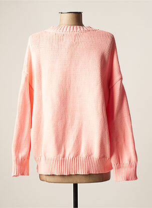 Pull finition bords-côtes manches longues rose MODETROTTER femme