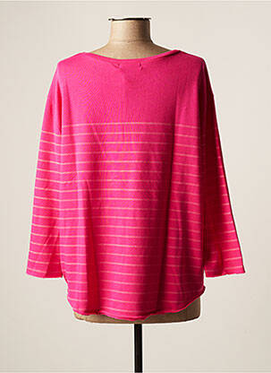 Top tissage jersey manches longues rose LIV BERGEN femme