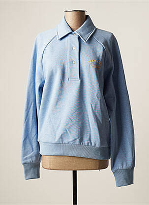 Sweat-shirt stretch manches longues bleu LOVE STORIES femme