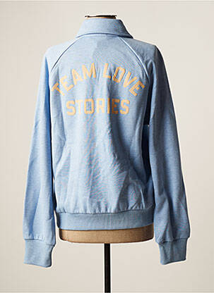 Sweat-shirt stretch manches longues bleu LOVE STORIES femme