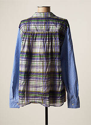Chemisier coupe droite manches longues bleu CHLOÉ STORA femme