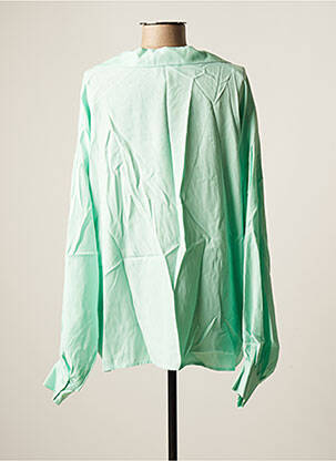 Chemisier coupe fluide manches longues vert MODETROTTER femme