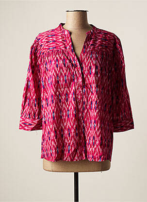 Chemisier imprimé fantaisie manches 3/4 violet MKT STUDIO femme