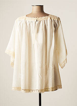 Blouse légère et transparente manches 3/4 beige PHISIQUE DU ROLE femme