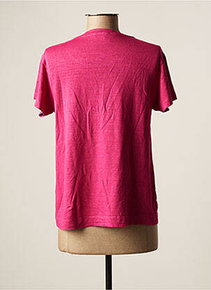 T-shirt col v manches courtes violet DANIELE FIESOLI femme