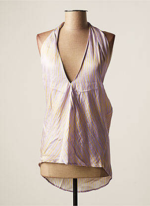 Blouse col v fines bretelles violet OTTOD'AME femme