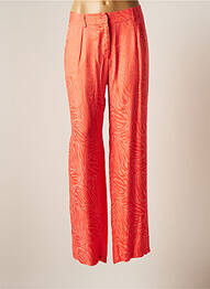 Pantalon chino fermeture zippée sous rabat boutonné taille normale rose MODETROTTER femme