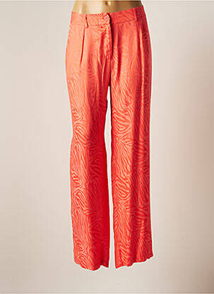 Pantalon chino fermeture zippée sous rabat boutonné taille normale rose MODETROTTER femme