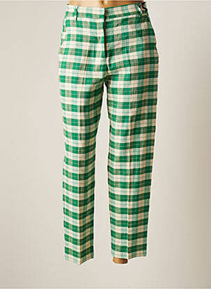 Pantalon chino tissage popeline taille normale vert OTTOD'AME femme