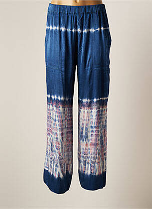 Pantalon large coupe fluide taille normale bleu CHARLIE JOE femme