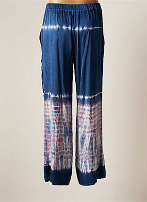 Pantalon large coupe fluide taille normale bleu CHARLIE JOE femme