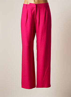 Pantalon chino tissage popeline taille normale rose MODETROTTER femme