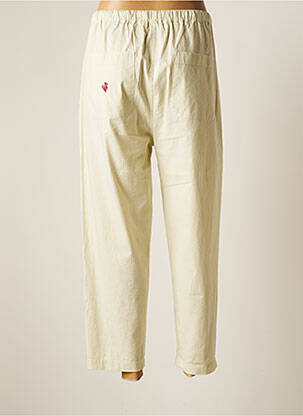 Pantalon 7/8 tissage popeline taille normale vert CHARLIE JOE femme