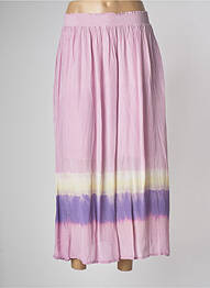 Jupe longue taille haute rose MKT STUDIO femme
