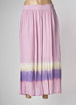 Jupe longue taille haute rose MKT STUDIO femme