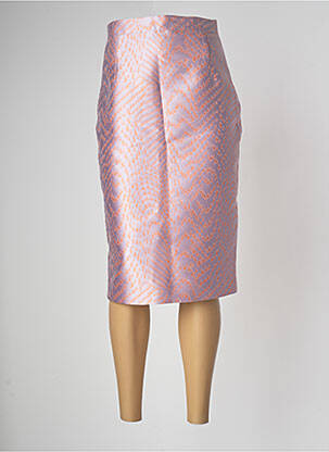 Jupe mi-longue taille à pinces violet MODETROTTER femme