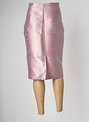 Jupe mi-longue taille à pinces violet MODETROTTER femme