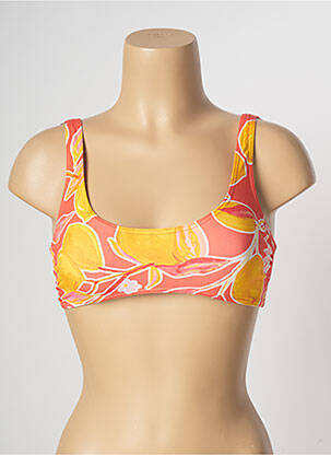Haut de maillot de bain stretch haut bandeau orange MODETROTTER femme