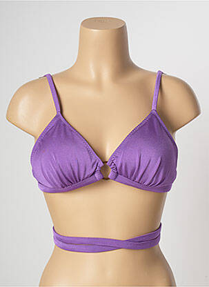 Haut de maillot de bain stretch haut triangles violet LOVE STORIES femme
