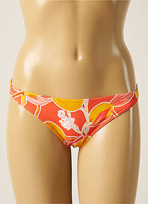 Bas de maillot de bain imprimé fantaisie bikini orange MODETROTTER femme