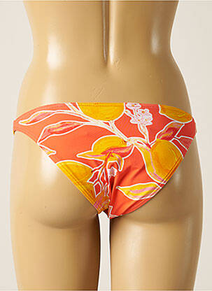 Bas de maillot de bain imprimé fantaisie bikini orange MODETROTTER femme