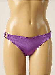 Bas de maillot de bain effet matière satinée bikini violet LOVE STORIES femme