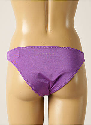 Bas de maillot de bain effet matière satinée bikini violet LOVE STORIES femme