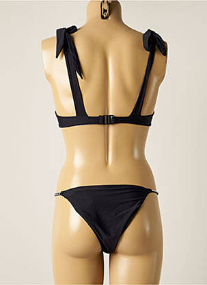 Maillot de bain 2 pièces fermeture clip haut soutien-gorge emboitant noir LOVE STORIES femme