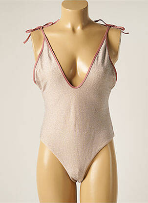Maillot de bain 1 pièce imprimé fantaisie beige SEASS femme