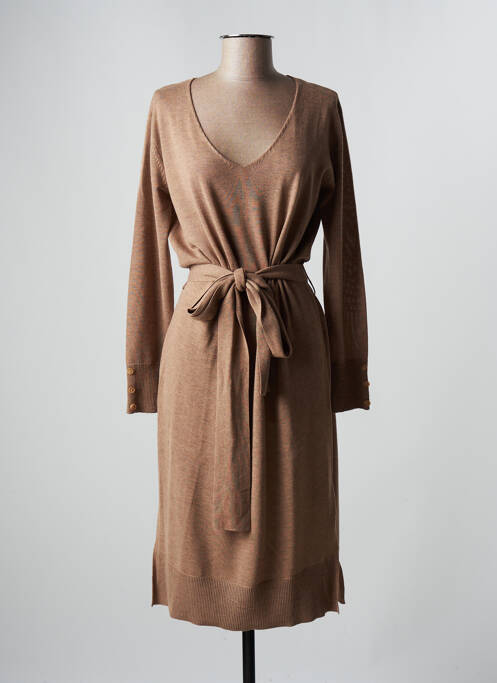 Robe pull marron GRACE & MILA pour femme