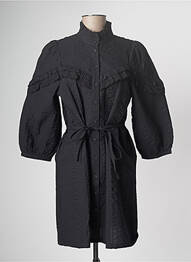 Robe mi-longue manches longues manches longues noir PULZ JEANS femme