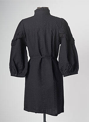 Robe mi-longue manches longues manches longues noir PULZ JEANS femme