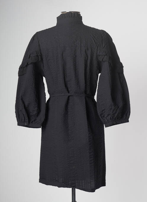 Robe mi-longue manches longues manches longues noir PULZ JEANS femme