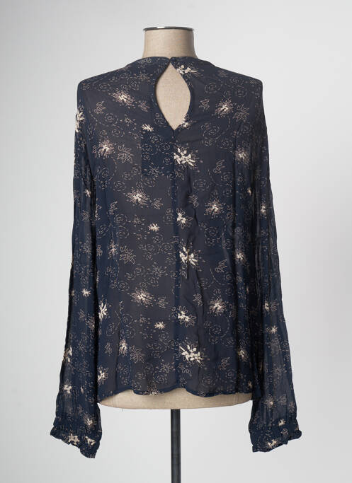 Blouse imprimé fleurs manches longues bleu SCHOOL RAG femme