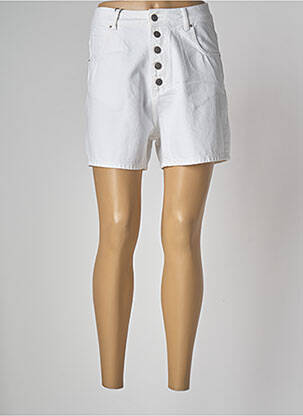 Short coupe droite taille haute blanc SCHOOL RAG femme