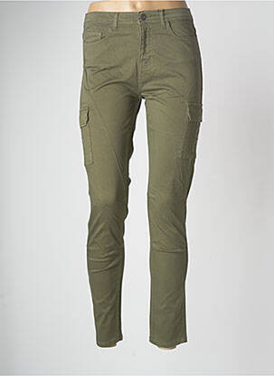 Pantalon cargo poches taille normale vert SCHOTT femme