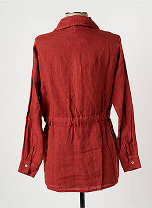 Veste casual col chemisier orange LA FEE MARABOUTEE femme