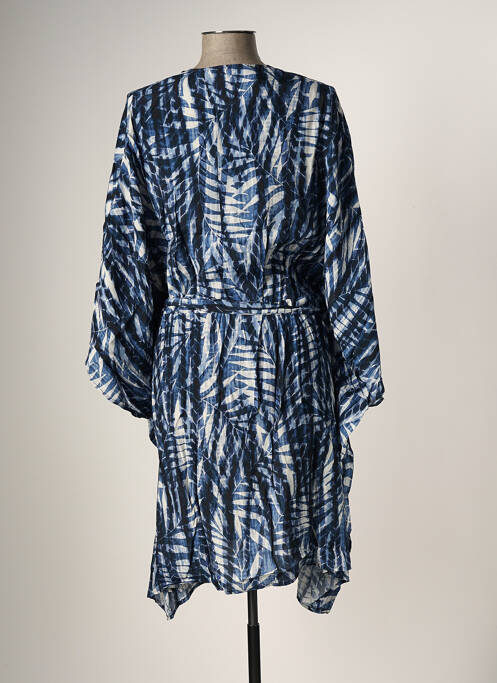 Robe mi-longue bleu LA FEE MARABOUTEE pour femme