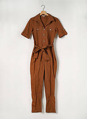 Combi-pantalon poches manches courtes marron LA FEE MARABOUTEE femme