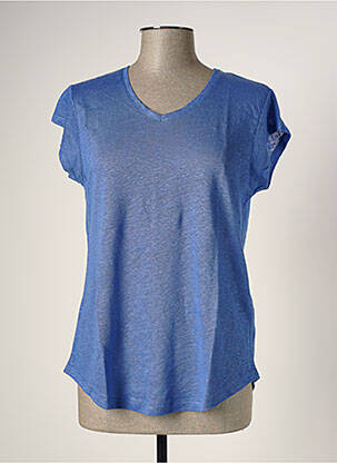 T-shirt bleu LA FEE MARABOUTEE pour femme
