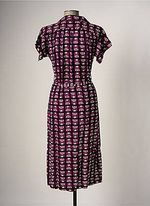 Robe mi-longue manches courtes manches courtes noir LA FEE MARABOUTEE femme