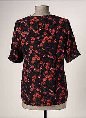 Blouse imprimé fantaisie manches courtes noir LA FEE MARABOUTEE femme